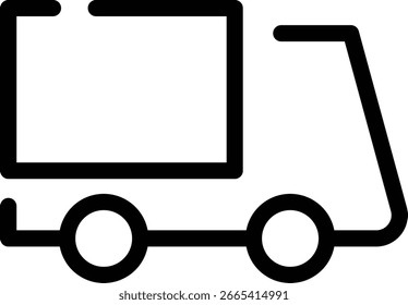 Un icono conciso del transporte del camión