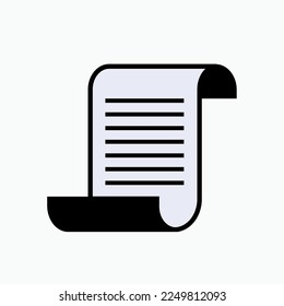 Conclusión, Bill Icon. Factura, Papel. Recepción, Documentos. Archivo, Símbolo de información.