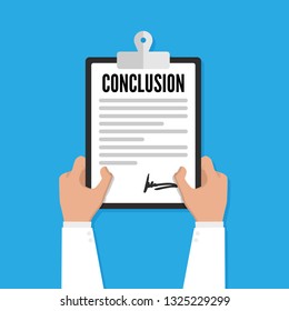 Conclusion doctor Vector illustration