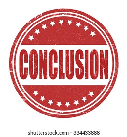 Conclusion grunge rubber stamp on white background, vector illustration