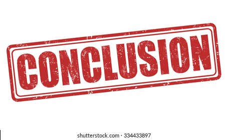 Conclusion grunge rubber stamp on white background, vector illustration