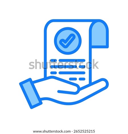 Conclusion Icon blue Vector Illustration