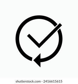 Icono de conclusión. Terminando el proceso. Último progreso.