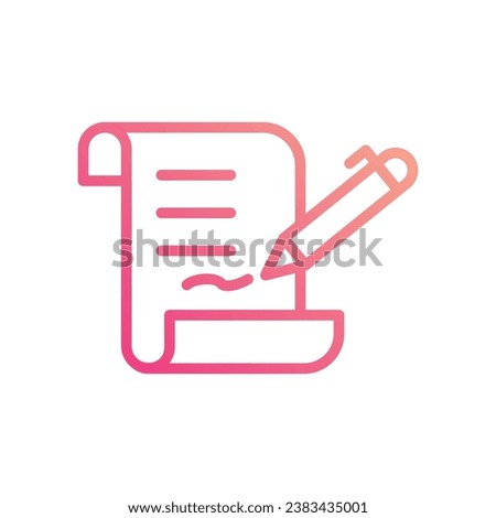 Conclusion icon isolate white background vector stock illustration.