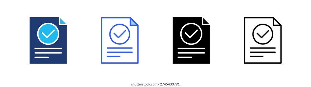 Conclusion Multi Style Icon Set Vector
