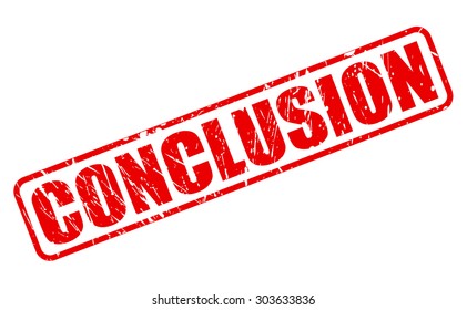 CONCLUSION red stamp text on white
