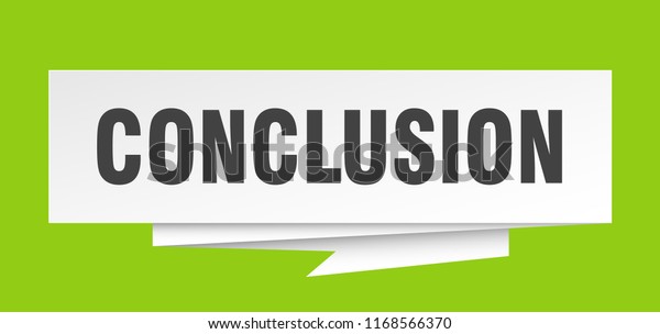 Signe De Conclusion Conclusion Papier Origami Image Vectorielle De Stock Libre De Droits