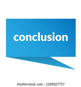 Conclusion Signlabel Conclusion Speech Bubble Conclusion Stock Vector ...