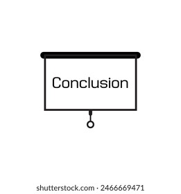 Texto de conclusión sobre fondo blanco