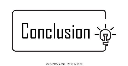 Conclusion text on white background