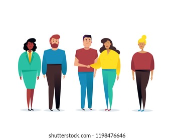 Conclusion of the transaction. the opening of a new startup. business handshake. vector illustration in a flat style investor. Business concept, partnership concept, agreement of parties, hand shake