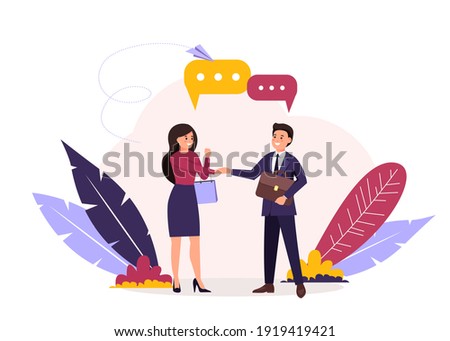 Conclusion of the transaction. The opening of a new startup. business handshake