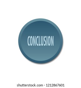 Conclusion vector button, web design element