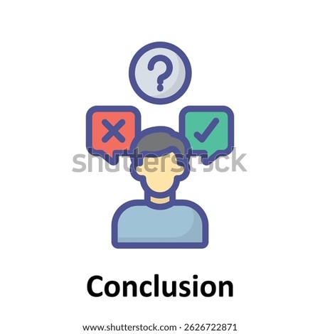 Conclusion Vector icon which can easily modify or edit 
