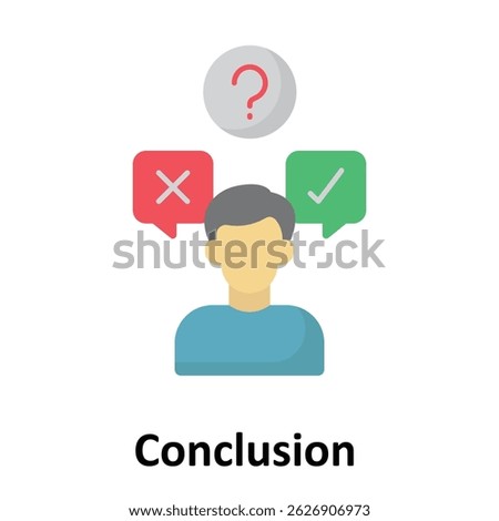 Conclusion Vector icon which can easily modify or edit 

