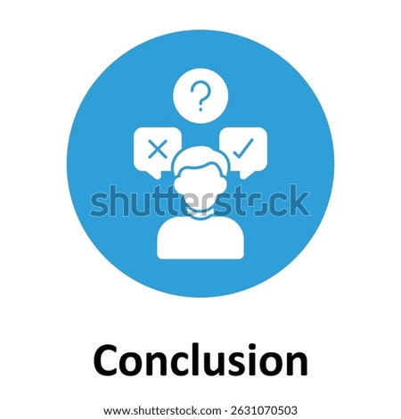 Conclusion Vector icon which can easily modify or edit 
