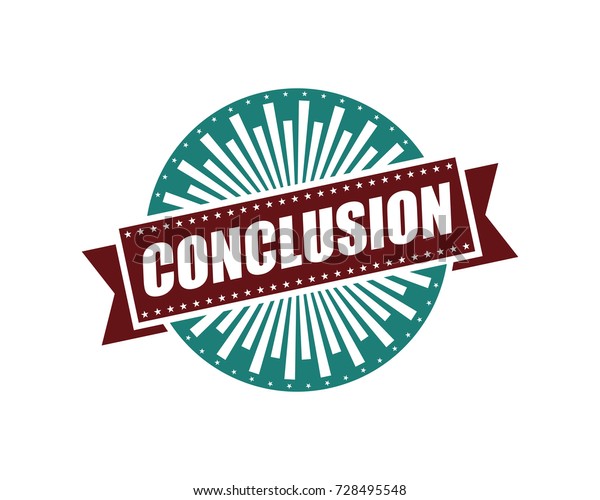 Conclusion Vintage Retro Label Stamp Image Vectorielle De Stock Libre De Droits