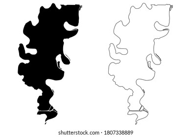 Concordia County, Louisiana (U.S. county, United States of America, USA, U.S., US) map vector illustration, scribble sketch Concordia Parish map