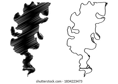 Concordia County, Louisiana (U.S. county, United States of America, USA, U.S., US) map vector illustration, scribble sketch Concordia Parish map