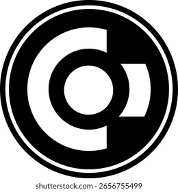 concordium-cd kryptowährung logo illustrationen auf abstraktem hintergrund. 3D-Zeichnungen.