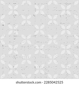 Baldosas de decoración de color crema, fondo floral, decoración de azulejos, fondo con copia