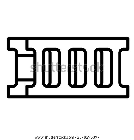 Concrete Block icon line vector illustration