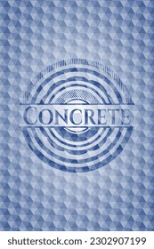 Concrete blue emblem with geometric pattern. Vector Illustration. Detailed. 