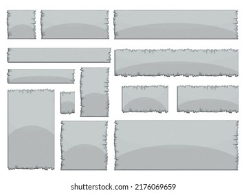 Concrete board in cartoon style vector illustration