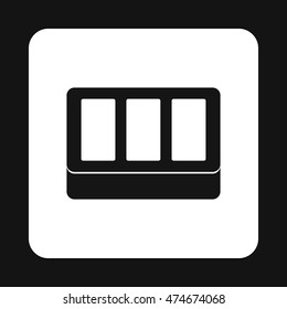 Concrete brick icon in simple style isolated on white background. Construction symbol