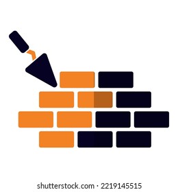 Concrete brick icon for your website, logo, app, UI, product print. Concrete brick concept flat. vector illustration icon
