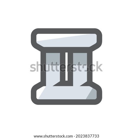 Concrete bridges pillars Vector icon Cartoon illustration