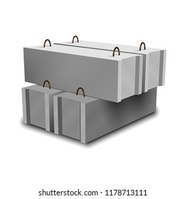 Concrete building blocks. Vector illustration.