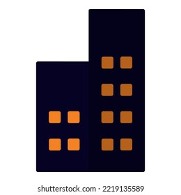 Icono de construcción de edificios concretos para tu sitio web, logotipo, aplicación, interfaz de usuario, impresión de producto. El concepto de construcción de edificios de hormigón es plano. icono de ilustración vectorial