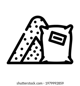 concrete building material line icon vector. isolated contour symbol black illustration