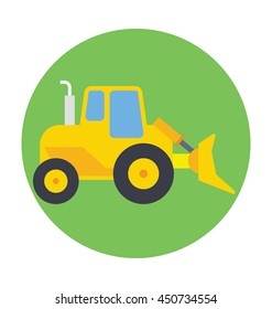 Concrete Bulldoze Vector Icon