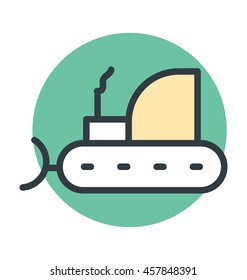 Concrete Bulldozer Colored Vector Icon