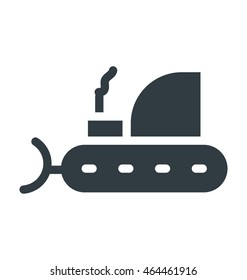 Concrete Bulldozer Colored Vector Icon