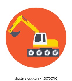Concrete Bulldozer Vector Icon
