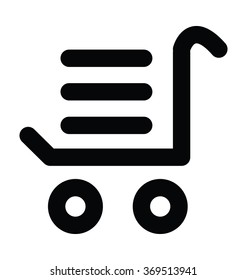 Concrete Cart Bold Line Vector Icon