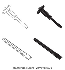 concrete chisel icon vector illustration design