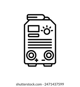 Concrete Core Drill Outline Icon, Vector illustration