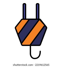 Icono de grúa concreta para tu sitio web, logotipo, aplicación, interfaz de usuario, impresión de producto. Línea rellena de concepto de grúa de concreto. Icono de ilustración del vector.
