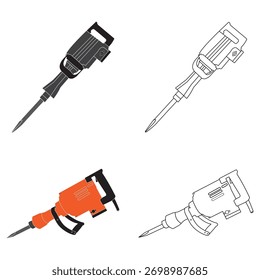 Betonbrechmaschine, Vektorgrafik-Design