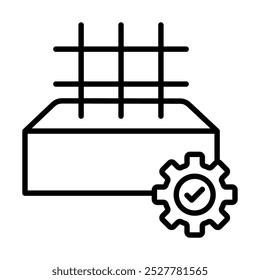 ícone de cura concreta ilustração de vetor de linha