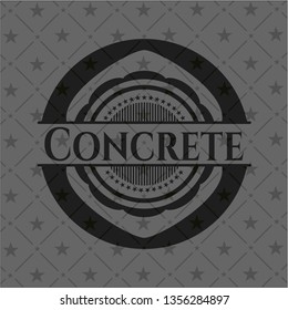 Concrete dark icon or emblem