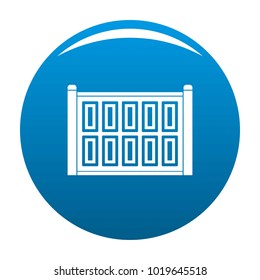 Concrete fence icon vector blue circle isolated on white background 