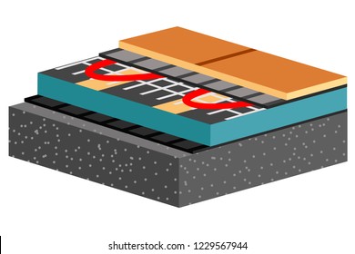 Concrete floor structure info in cut poster