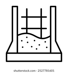 Concrete Formwork icon line vector illustration