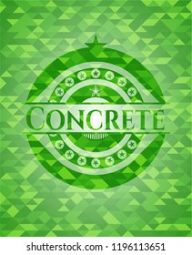 Concrete green mosaic emblem