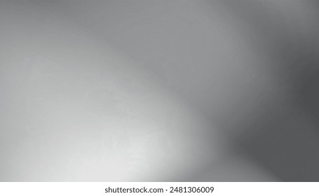 Fondo de textura de pared gris de hormigón con sombra, luz, fondo vacío de superficie de piso de hormigón blanco con patrón de textura agrietada, Anuncio de Vector para el concepto de diseño de loft